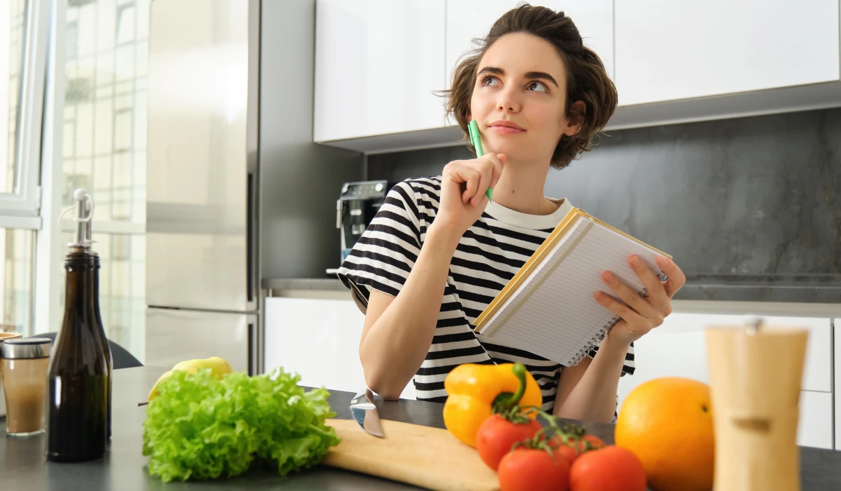 Focused Writing in Kitchen