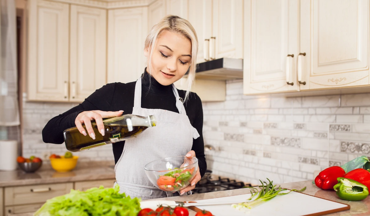 Golden Olive Oil Pour
