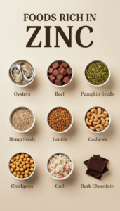 zinc rich foods usa