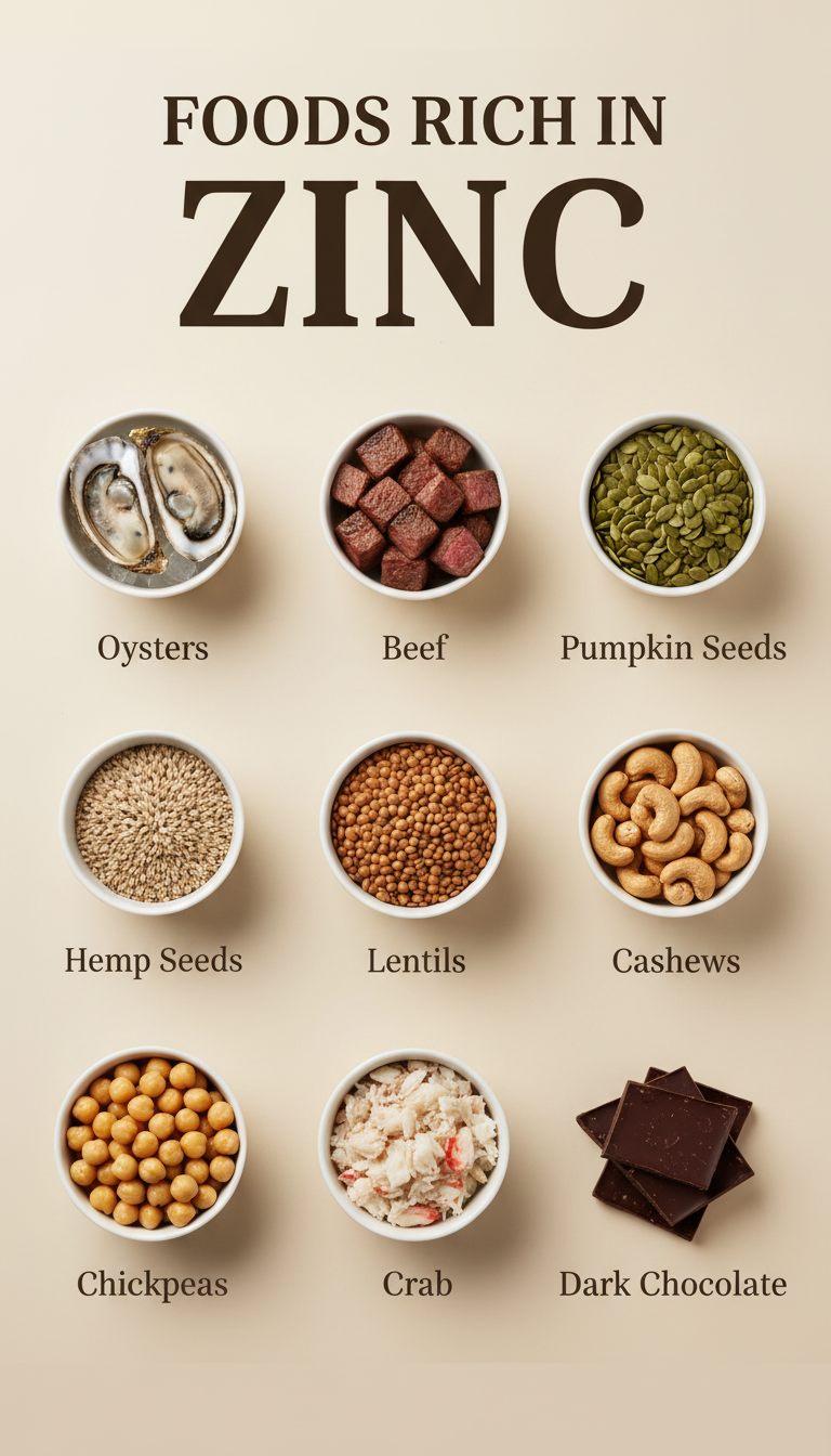 zinc rich foods usa