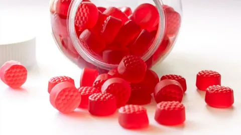 Road trip gummies packaged as convenient travel snacks for a long drive.