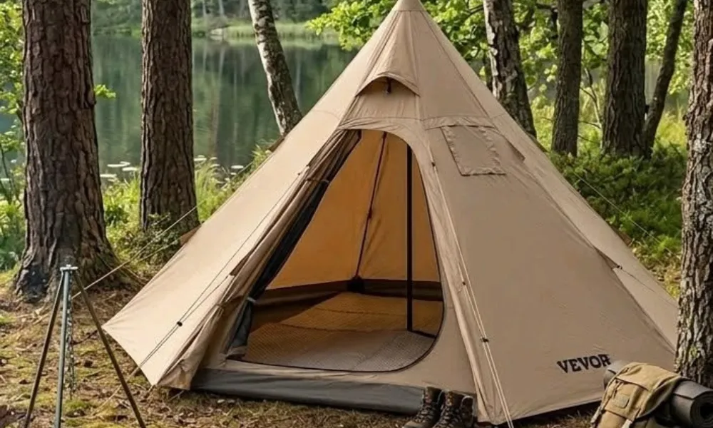 Camping tent and shelter setup in the woods for Best camping gear checklist 2026.