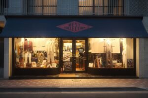 A collection of high-quality affordable luxury clothing items arranged neatly on a wooden surface.