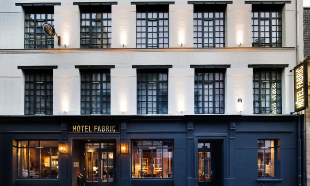 Charming boutique hotel facade at Hôtel Fabric in Paris for Best Hotels in Paris.