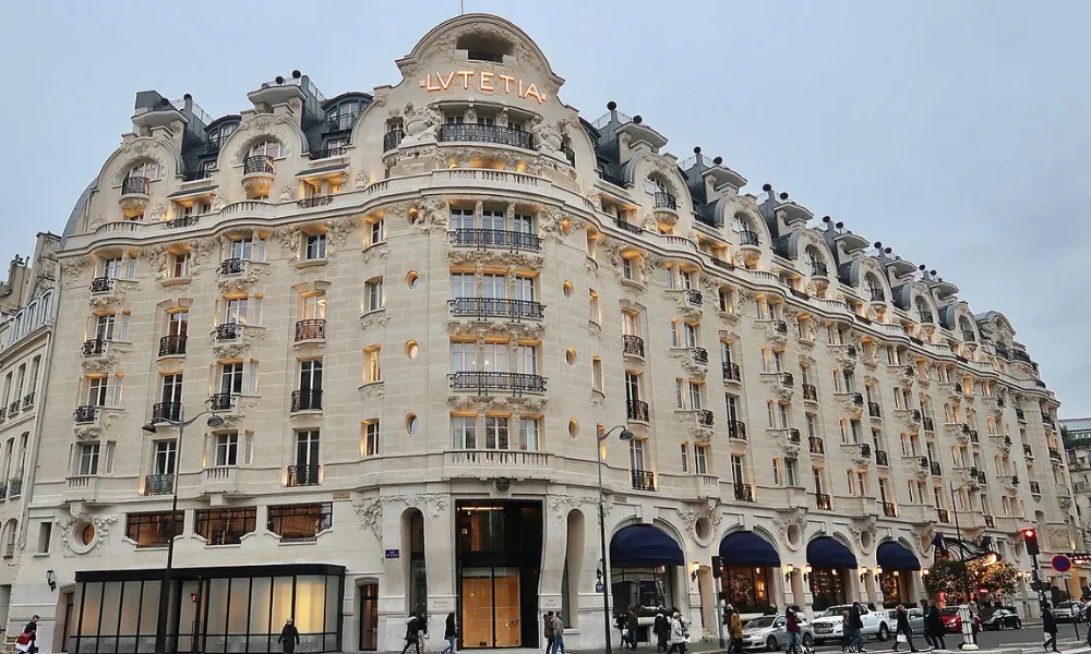 Historic 5-star luxury hotel exterior at Hotel Lutetia for Best Hotels in Paris.