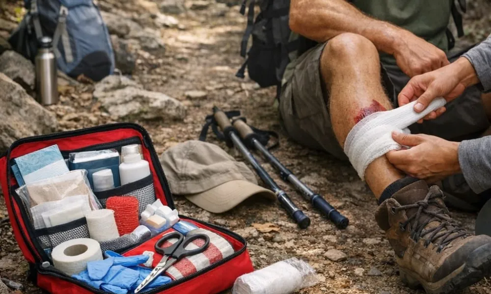 Camping first aid medical kit and trail emergency supplies for Best camping gear checklist 2026.
