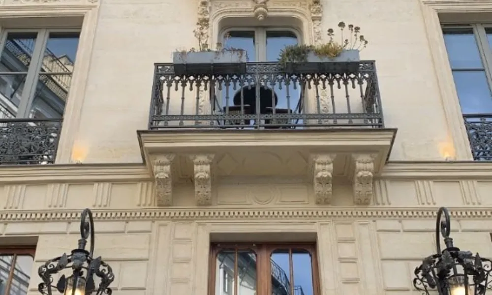 Charming boutique hotel balcony at Hotel Providence for Best Hotels in Paris.