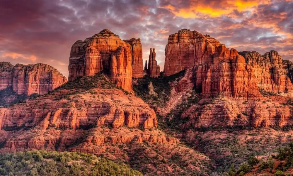 Scenic red rock desert landscape in Sedona for Best Places to Visit in Spring.